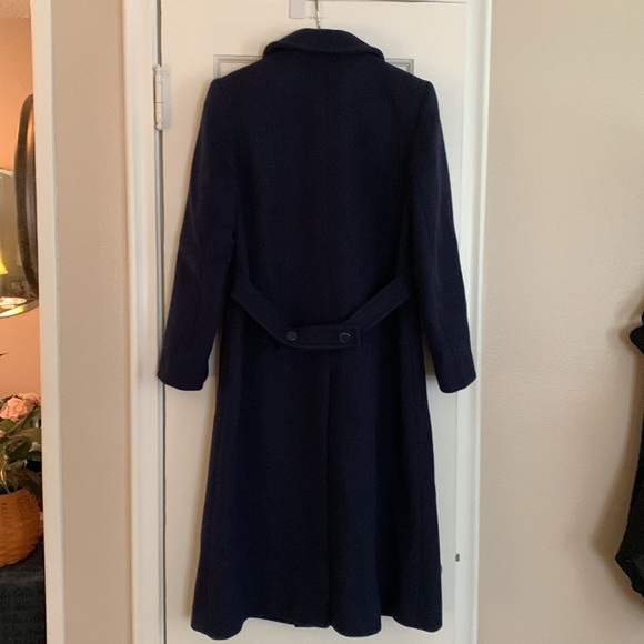 Ladies navy blue Pendleton 100% pure virgin wool coat - Picture 3 of 5